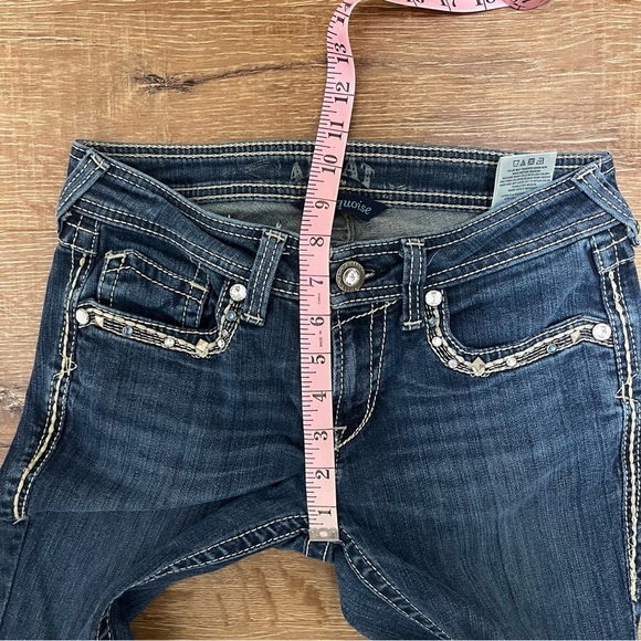 ARIAT Turquoise Studded Low Rise Bootcut Jeans Size 26 Short - Picture 11 of 12